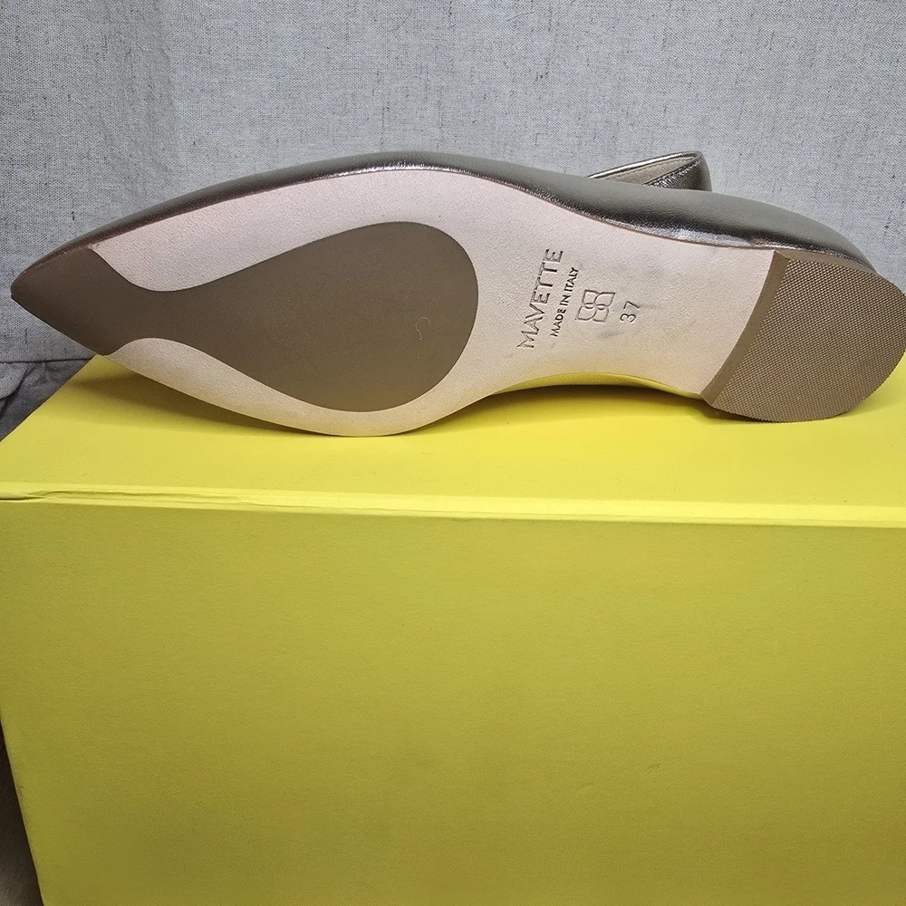 Elegant Mavette  Silver Loafers for Women